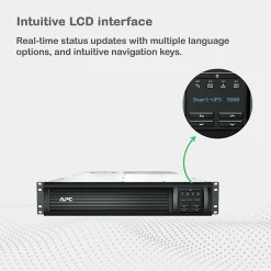 APC® Smart-UPS 8-Outlet Rackmount With SmartConnect, 3,000VA/2,700 Watts, SMT3000RM2UC