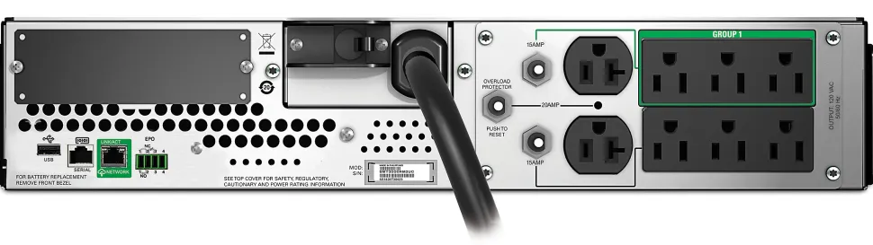 APC® Smart-UPS 8-Outlet Rackmount With SmartConnect, 3,000VA/2,700 Watts, SMT3000RM2UC