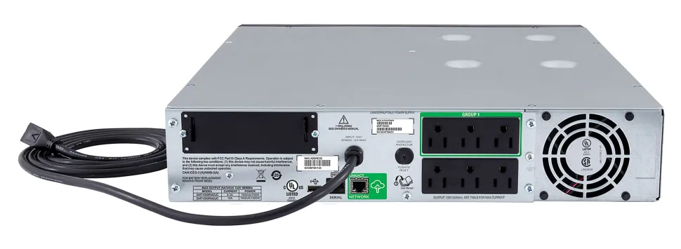 APC® Smart-UPS 6-Outlet Rack-Mount Uninterruptible Power Supply, 1,440VA/1,000 Watts, SMT1500RM2UC