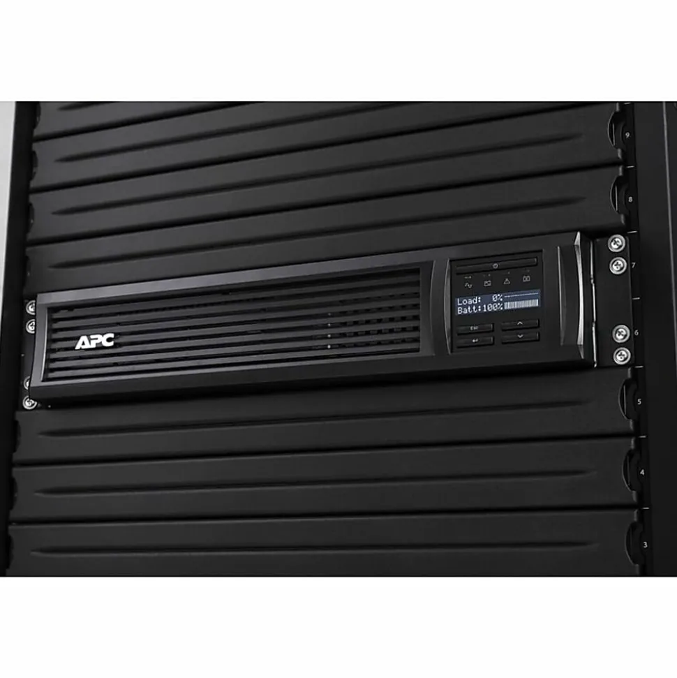 APC® Smart-UPS 6-Outlet Rack-Mount Uninterruptible Power Supply, 1,440VA/1,000 Watts, SMT1500RM2UC