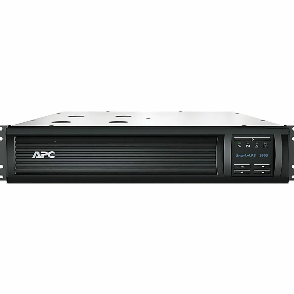 APC® Smart-UPS 6-Outlet Rack-Mount Uninterruptible Power Supply, 1,000VA/700 Watts, SMT1000RM2UC