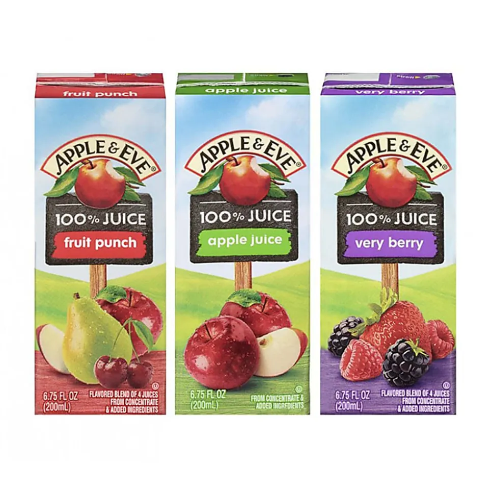 Apple & Eve 100% Juice Variety Pack, 6.75 Oz, Pack Of 36 Juice Boxes