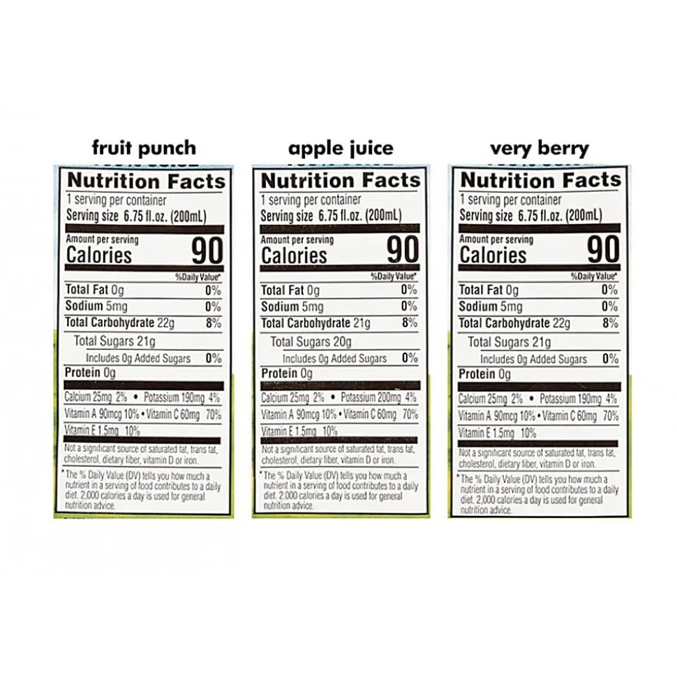 Apple & Eve 100% Juice Variety Pack, 6.75 Oz, Pack Of 36 Juice Boxes