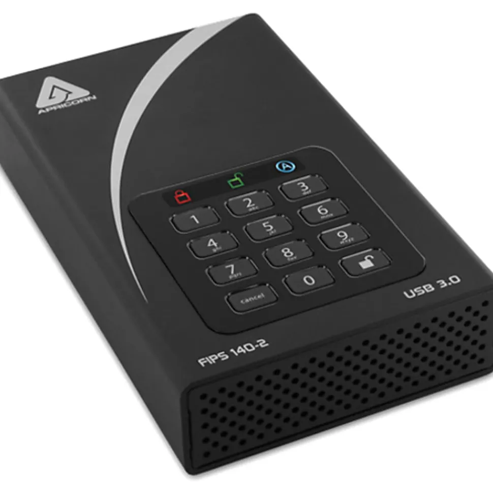 Apricorn Aegis Padlock DT FIPS 4TB External Hard Drive, ADT-3PL256F-4000