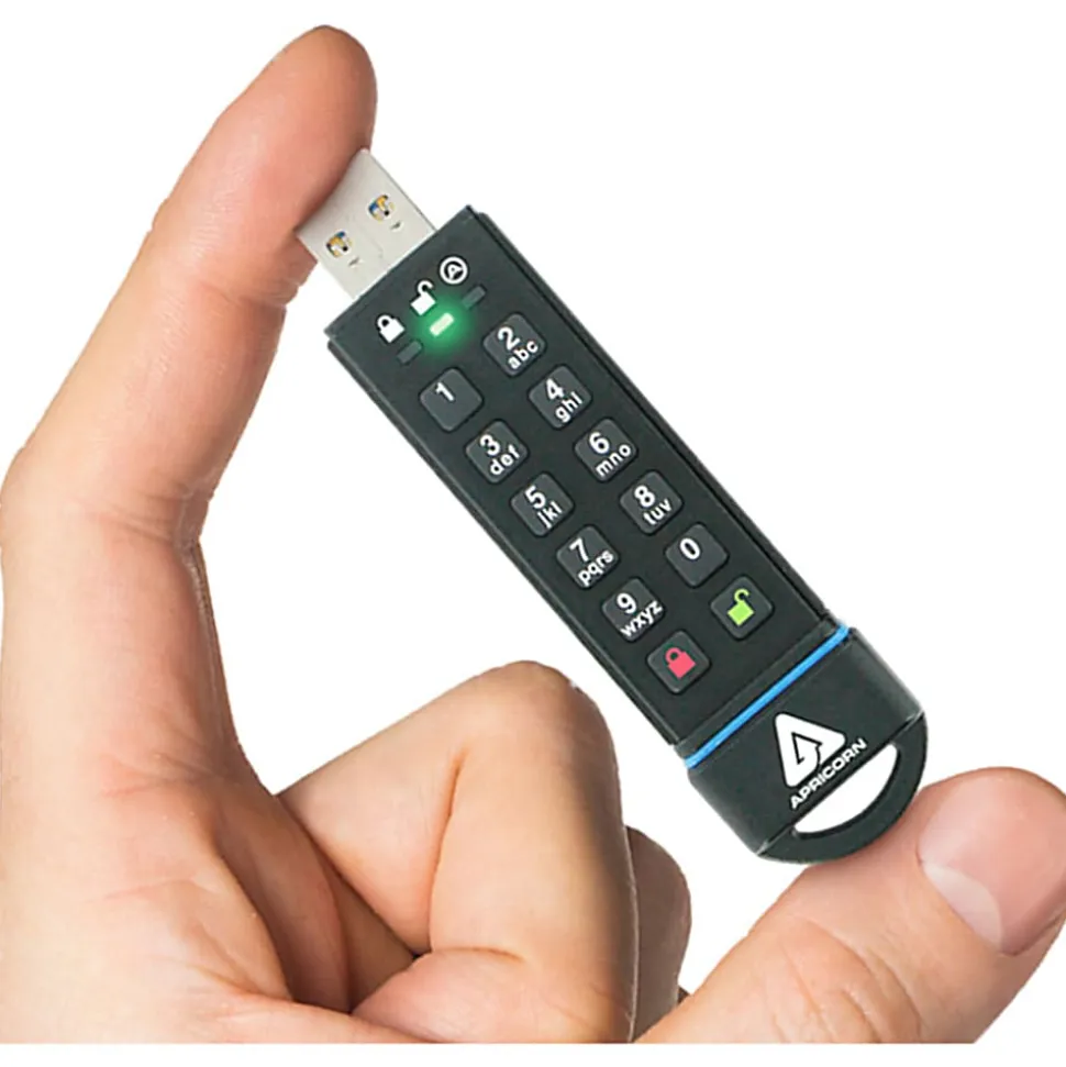Apricorn 128GB Aegis Secure Key 3z USB 3.1 Flash Drive - 128 GB - USB 3.1 - 77 MB/s Read Speed - 72 MB/s Write Speed - ASK3Z128GB