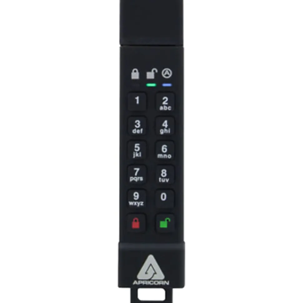 Apricorn 128GB Aegis Secure Key 3z USB 3.1 Flash Drive - 128 GB - USB 3.1 - 77 MB/s Read Speed - 72 MB/s Write Speed - ASK3Z128GB