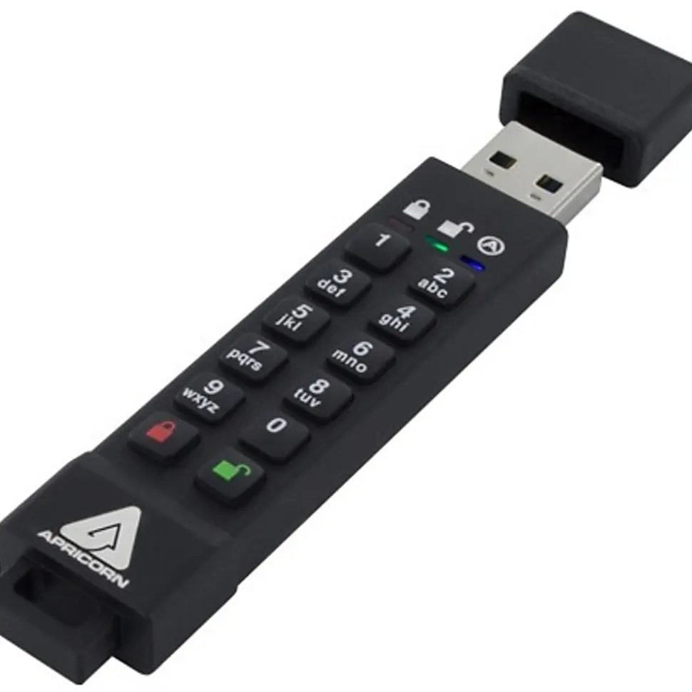 Apricorn 128GB Aegis Secure Key 3z USB 3.1 Flash Drive - 128 GB - USB 3.1 - 77 MB/s Read Speed - 72 MB/s Write Speed - ASK3Z128GB