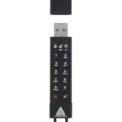 Apricorn 128GB Aegis Secure Key 3z USB 3.1 Flash Drive - 128 GB - USB 3.1 - 77 MB/s Read Speed - 72 MB/s Write Speed - ASK3Z128GB