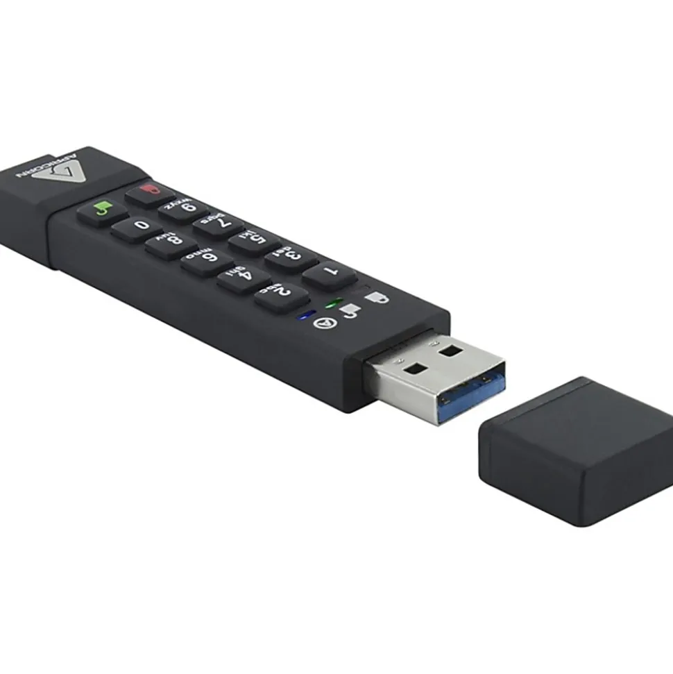 Apricorn 128GB Aegis Secure Key 3z USB 3.1 Flash Drive - 128 GB - USB 3.1 - 77 MB/s Read Speed - 72 MB/s Write Speed - ASK3Z128GB