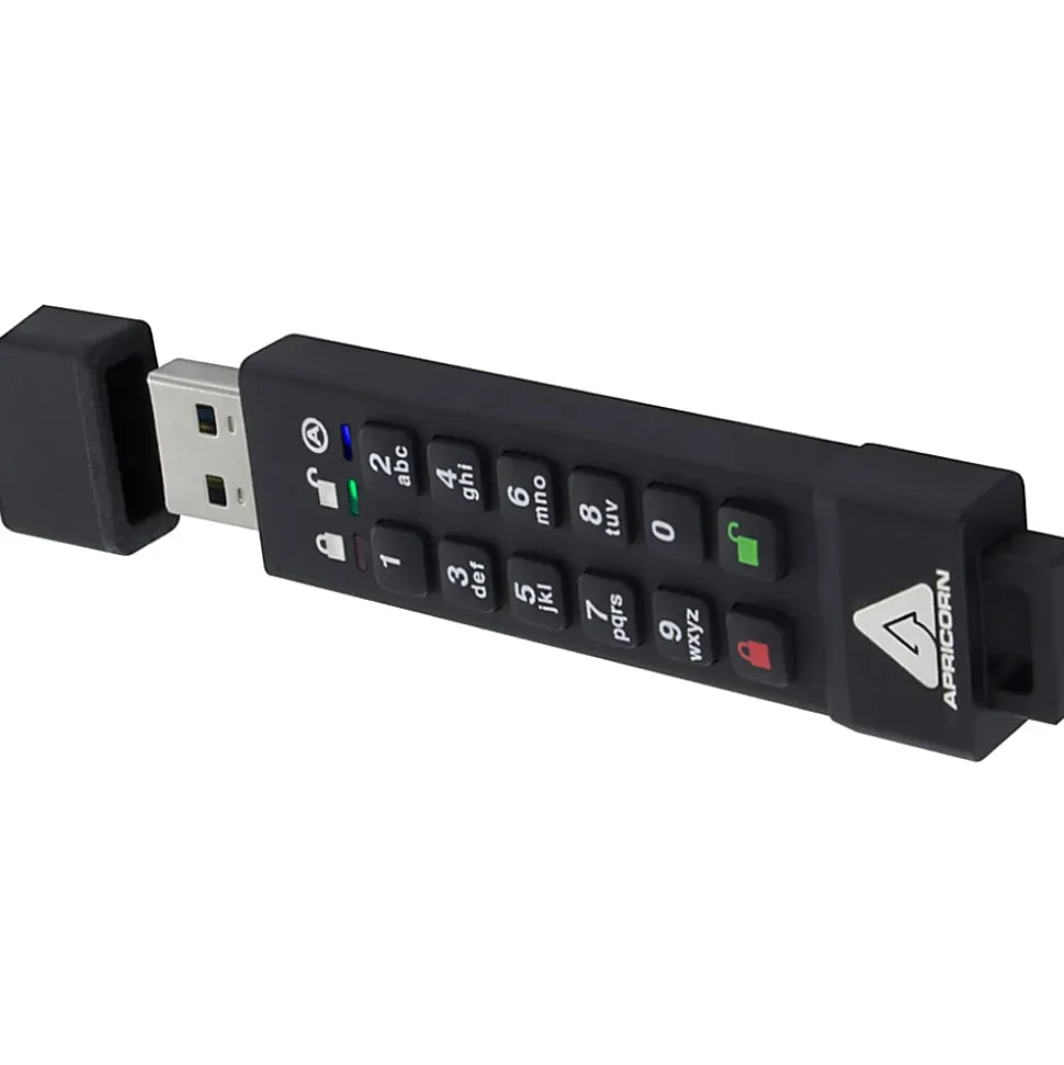 Apricorn 128GB Aegis Secure Key 3z USB 3.1 Flash Drive - 128 GB - USB 3.1 - 77 MB/s Read Speed - 72 MB/s Write Speed - ASK3Z128GB