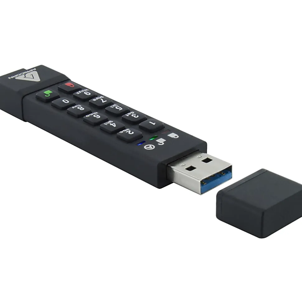 Apricorn 16GB Aegis Secure Key 3z USB 3.1 Flash Drive - 16 GB - USB 3.1 - 77 MB/s Read Speed - 72 MB/s Write Speed - ASK3Z16GB