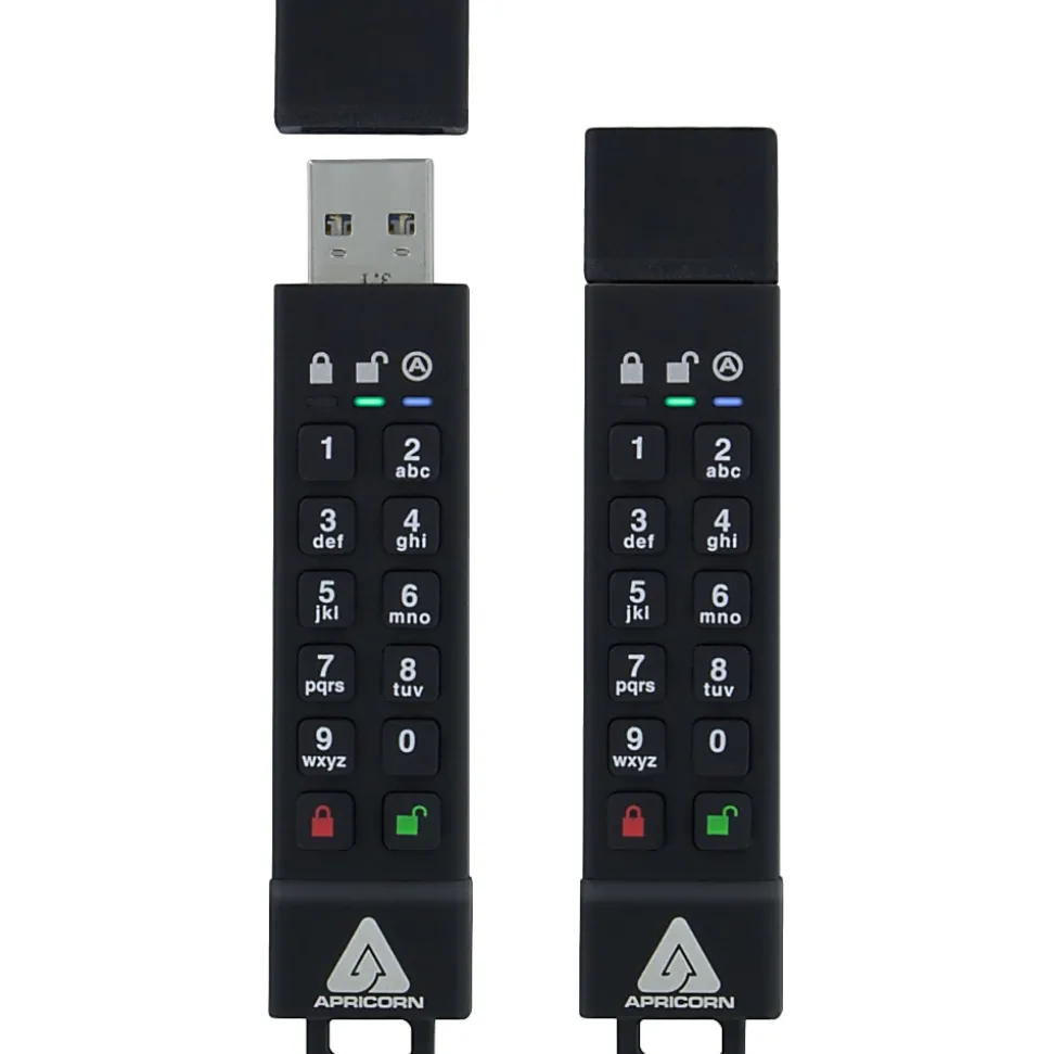Apricorn 16GB Aegis Secure Key 3z USB 3.1 Flash Drive - 16 GB - USB 3.1 - 77 MB/s Read Speed - 72 MB/s Write Speed - ASK3Z16GB