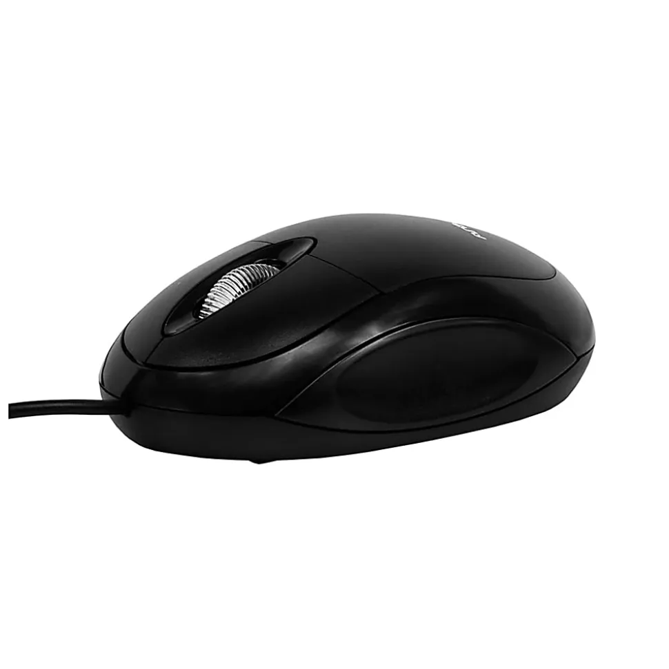 Argom Tech Classic Wired USB Mouse, Full Size, Black, A00085