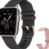 Argom Tech Skeiwatch S50 Smart Watch, Rose Gold/Black
