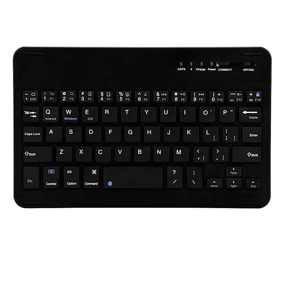 Argom Tech Ultra Slim Mobile Wireless Bluetooth Keyboard, Compact, Black, A00180
