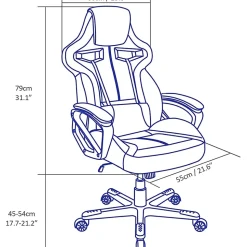 Arozzi Milano Enhanced Gaming Racing-Style Chair, Black