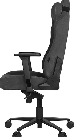 Arozzi Vernazza Premium Ergonomic Fabric High-Back Gaming Chair, Dark Gray/Black