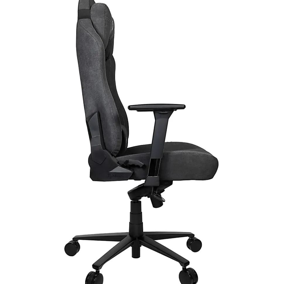 Arozzi Vernazza Premium Ergonomic Fabric High-Back Gaming Chair, Dark Gray/Black