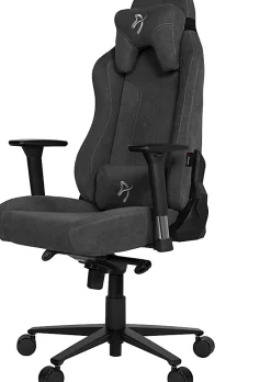 Arozzi Vernazza Premium Ergonomic Fabric High-Back Gaming Chair, Dark Gray/Black