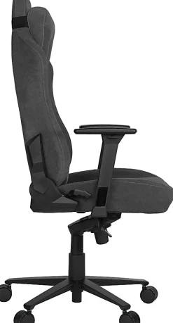 Arozzi Vernazza Premium Ergonomic Fabric High-Back Gaming Chair, Dark Gray/Black