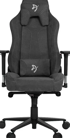 Arozzi Vernazza Premium Ergonomic Fabric High-Back Gaming Chair, Dark Gray/Black