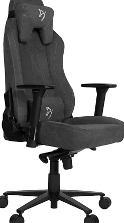 Arozzi Vernazza Premium Ergonomic Fabric High-Back Gaming Chair, Dark Gray/Black