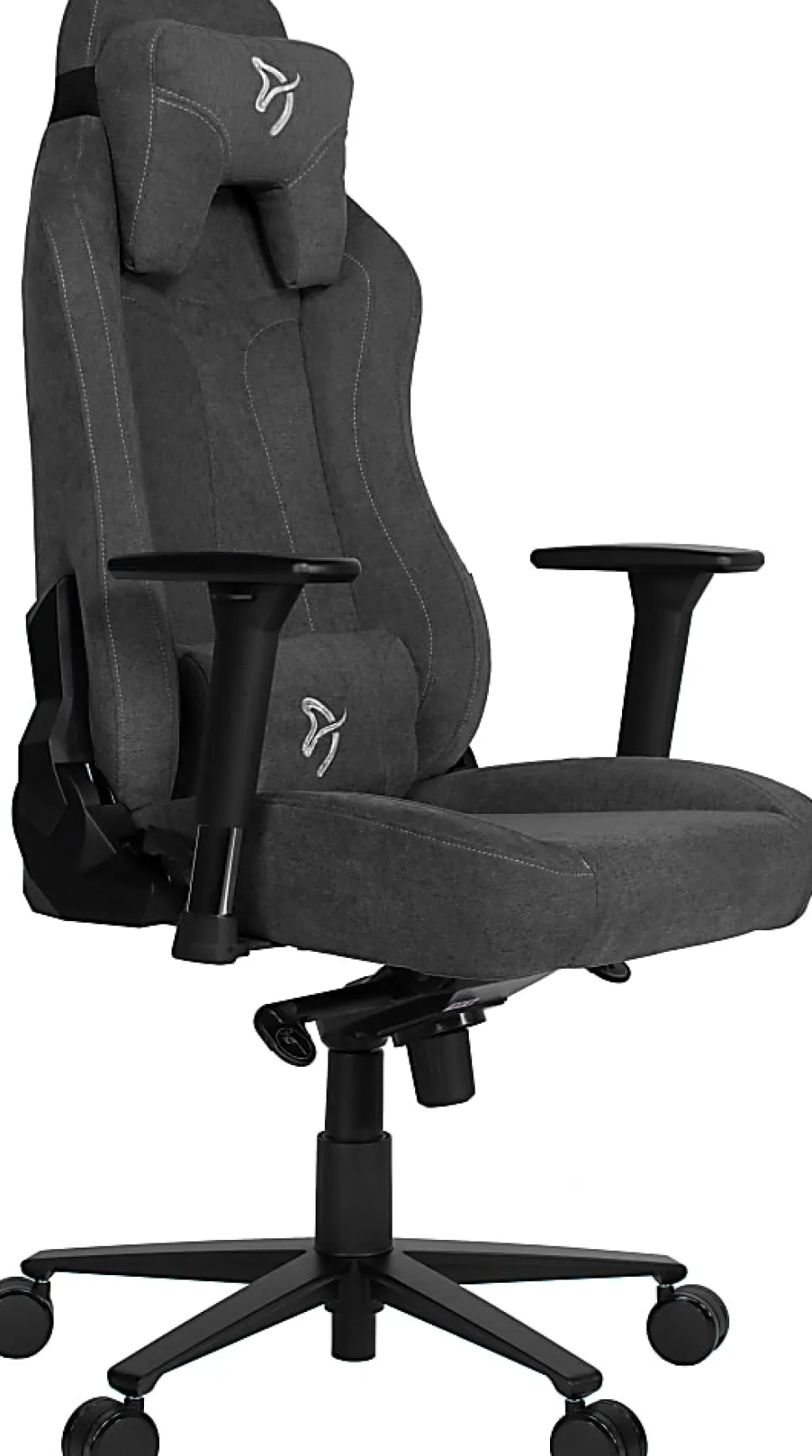 Arozzi Vernazza Premium Ergonomic Fabric High-Back Gaming Chair, Dark Gray/Black