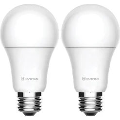 Array By Hampton A19 800-Lumen Smart Wi-Fi Adjustable LED Bulbs, 60-Watt, White, Pack Of 2 Bulbs