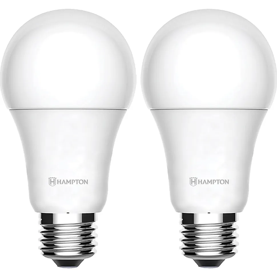 Array By Hampton A19 800-Lumen Smart Wi-Fi Adjustable LED Bulbs, 60-Watt, White, Pack Of 2 Bulbs