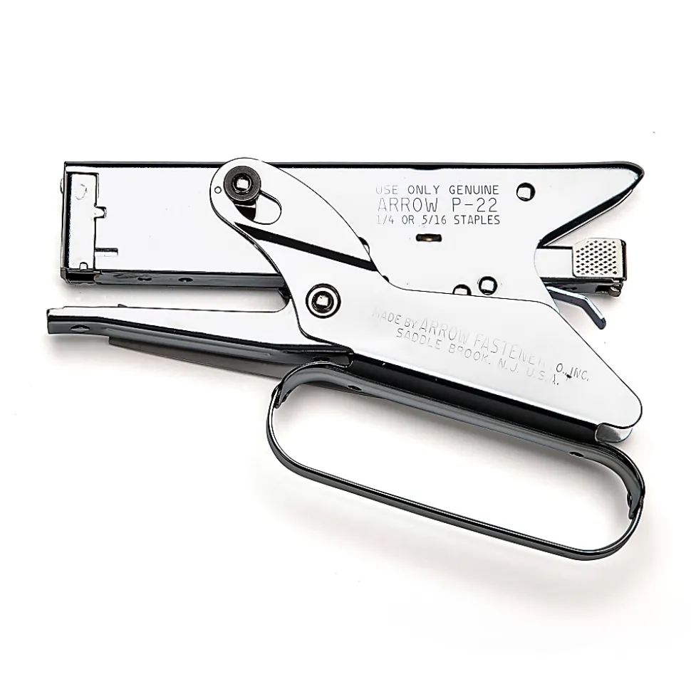 Arrow P22 Plier Stapler, 7", Chrome