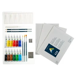 Art Alternatives Get Started Art Set, Acrylic Paint, Set Of 24 Pieces