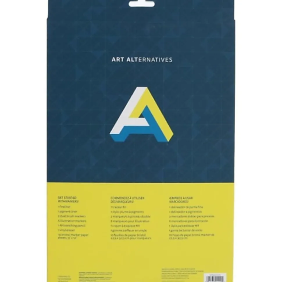 Art Alternatives Get Started Art Set, Drawing/Markers, Set Of 22 Pieces