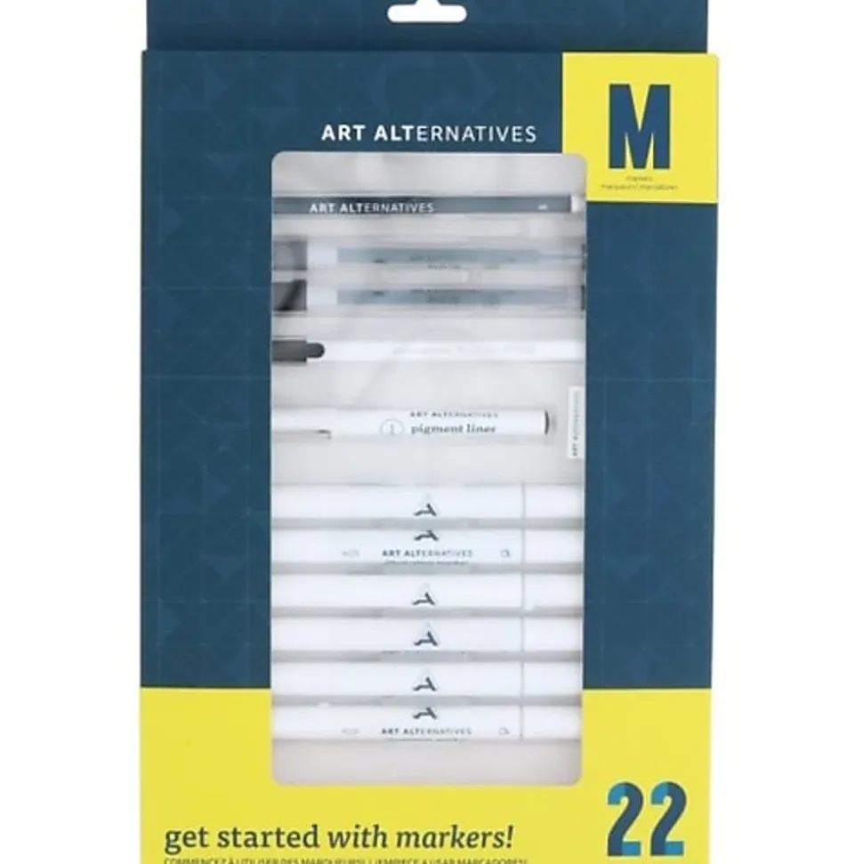 Art Alternatives Get Started Art Set, Drawing/Markers, Set Of 22 Pieces