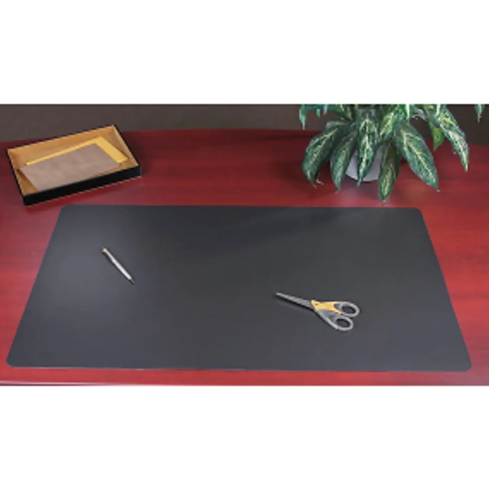 Artistic™ Eco-Black™ Desk Pad With Antimicrobial Protection, 20" H x 36" W, Black