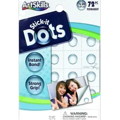 ArtSkills® Adhesive Sticky Dots, Clear, Pack of 72