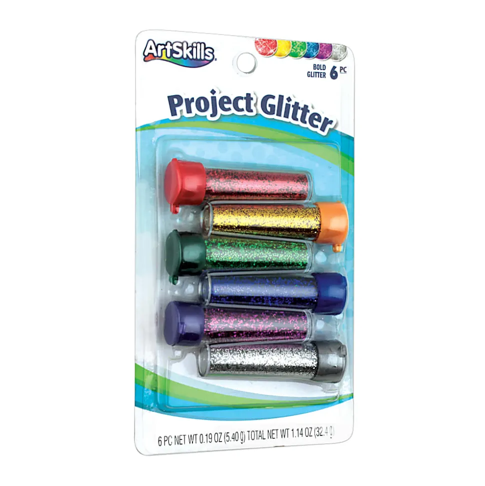 Artskills® Classic Glitter Shakers, Assorted Colors, Pack Of 6