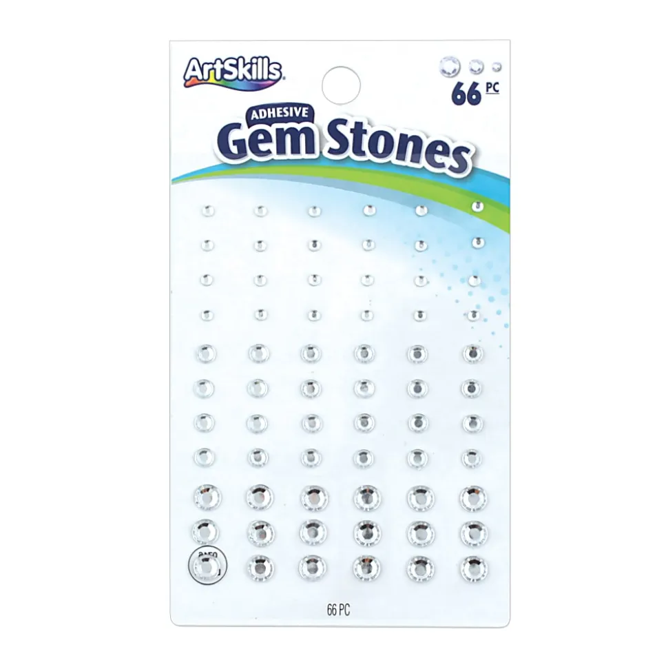 Artskills® Clear Self-Stick Gems, Small, Pack Of 66