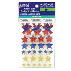 ArtSkills® Glitter Foam Stars, Multicolor, Pack Of 60