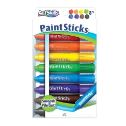Artskills® Paint Sticks, 0.14 Oz, Assorted Colors, Pack Of 8