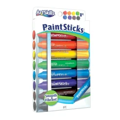 Artskills® Paint Sticks, 0.14 Oz, Assorted Colors, Pack Of 8