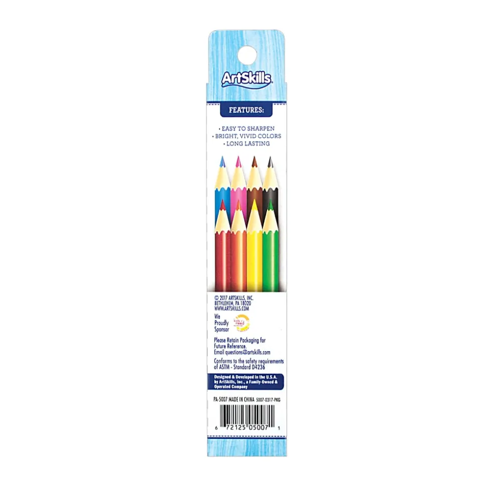 Artskills® Premium Color Pencils, 2.5 mm, Assorted Colors, Pack Of 8