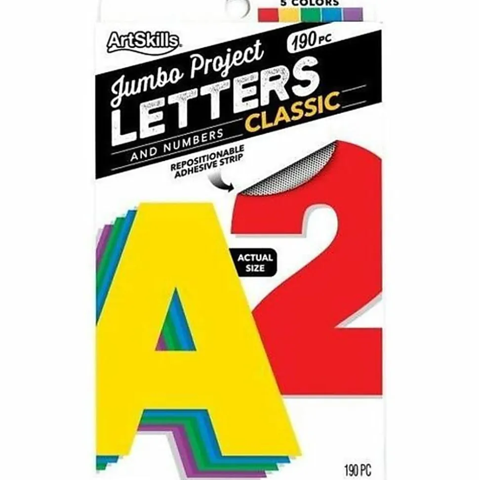 ArtSkills® Quick Letters, 4", Assorted Classic Colors, Pack Of 180