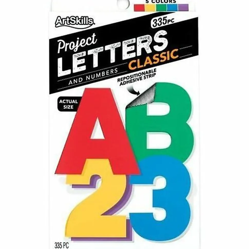 ArtSkills® Quick Letters, 2 1/2", Assorted Colors, Pack Of 310