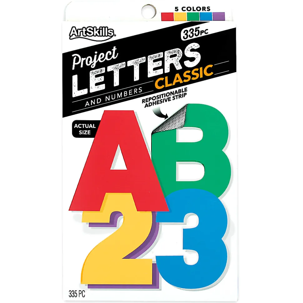 ArtSkills® Quick Letters, 2 1/2", Assorted Colors, Pack Of 310