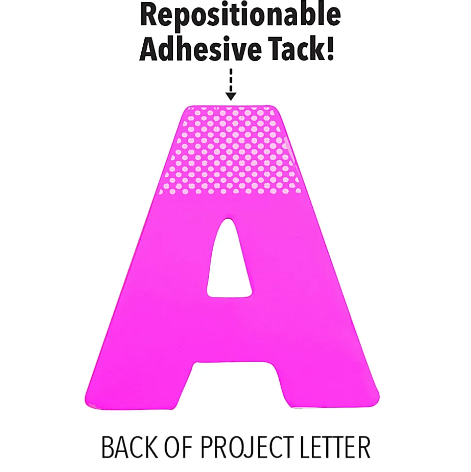 ArtSkills® 100% Recycled Quick Letters, 4", Assorted Colors, Pack Of 180