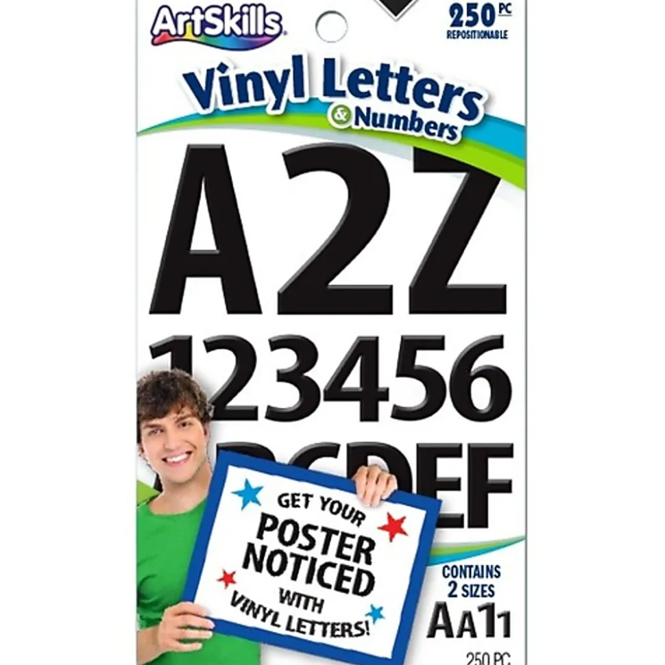 ArtSkills® Vinyl Letters, Black, Pack of 250