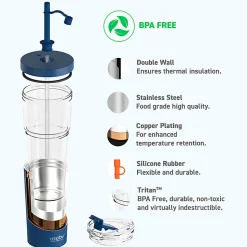 Asobu Marina 2-in-1 Tumbler, 28 Oz, Blue