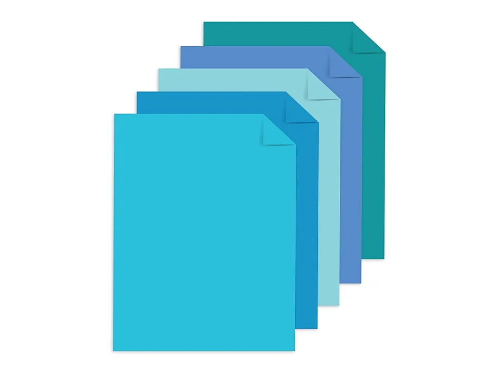 Astrobrights Color Laser Paper, Galactic Blues Assortment, Letter (8-1/2" x 11"), 100 Sheets Per Ream, 24 Lb, 96 Brightness