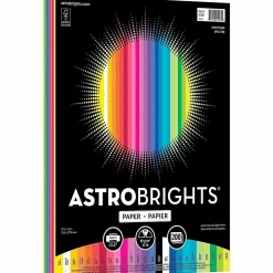 Astrobrights® Color Multi-Use Printer & Copy Paper, 1 Ream, Spectrum 25 Color Assortment, Letter (8.5