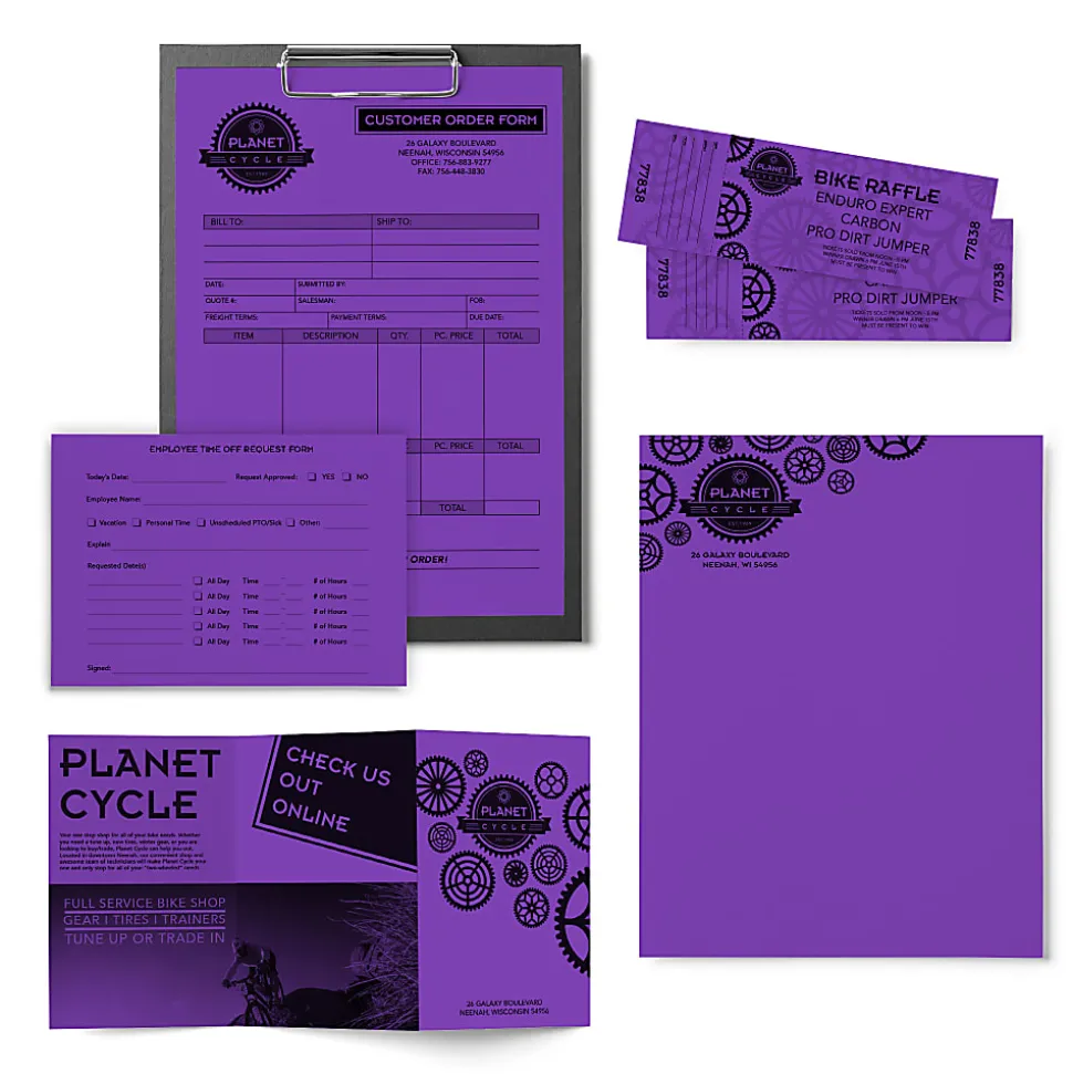 Astrobrights® Color Multi-Use Printer & Copy Paper, 1 Ream, Gravity Grape, Letter (8.5" x 11"), 500 Sheets Per Ream, 24 Lb, 94 Brightness